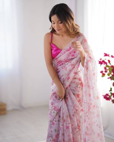 LAXMINAM 5020 DESIGNER ORGANZA SAREE WHOLESALER IN INDIA
